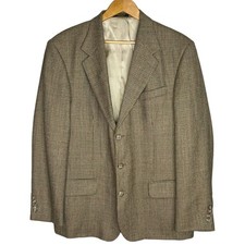Oscar De La Renta Mens Wool Blazer Jacket 3-Button Size 42L
