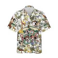 Mickey Mouse And Friends Safari Hawaiian Shirt Disney Animal Kingdom Hawaiian