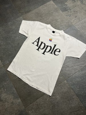 Early 90s Apple Vintage T-shirt, Single Stitch, Made in USA, Large 