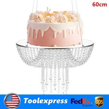60CM Acrylic Swing Cake Rack Stunning Sparkling Chandelier Stand Suspended Cake