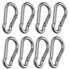 8 Pack 3 Inch Spring Snap Hook Stainless Steel 304 Carabiner Clips Heavy Duty...