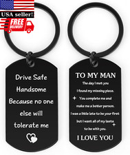 Valentine's Day Gifts for Him, Men, Boyfriend, Husband Drive Safe Keychain