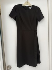 Calvin Klein Women’s Short Sleeve Pleat Dress Black Size 2 NWT