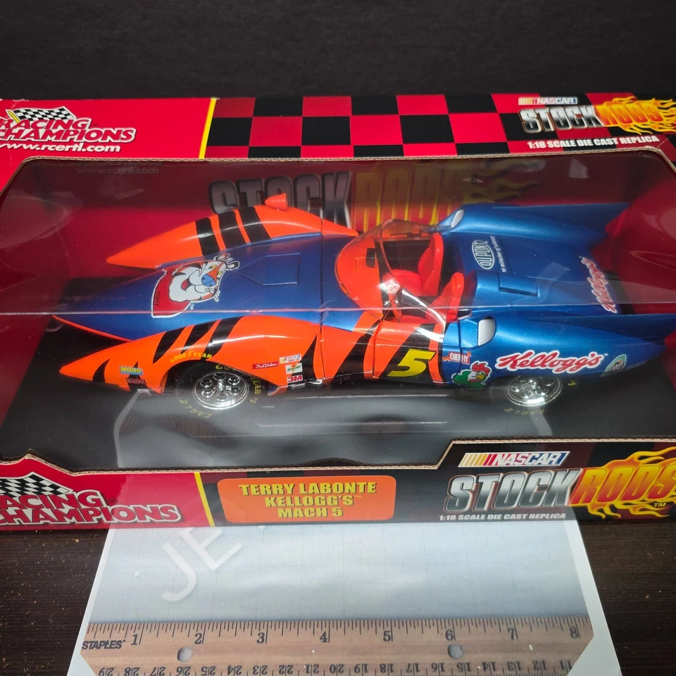 1/18 #5 TERRY LABONTE KELLOGG'S TONY THE TIGER MACH 5 RACING CHAMPIONS STOCK ROD - Image 2 of 4