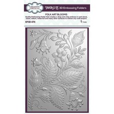 Creative Expressions 3D Embossing Folder 5" x 7" Folk Art Blooms EF3D-076
