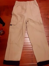 Gymboree Beige Corduroy Elastic Waist Blue Cuff Boys Size 7 Straight Pants