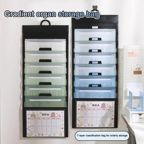 CHOEZON Wall File Holder, 6-Tier File Organizer, Office Supplies Storage Rack, Veelzijdige Desktop Organizer, met afneembare planken, met zijhaken, voor Woonkamer, Home Office, Wit DMWJ02WB