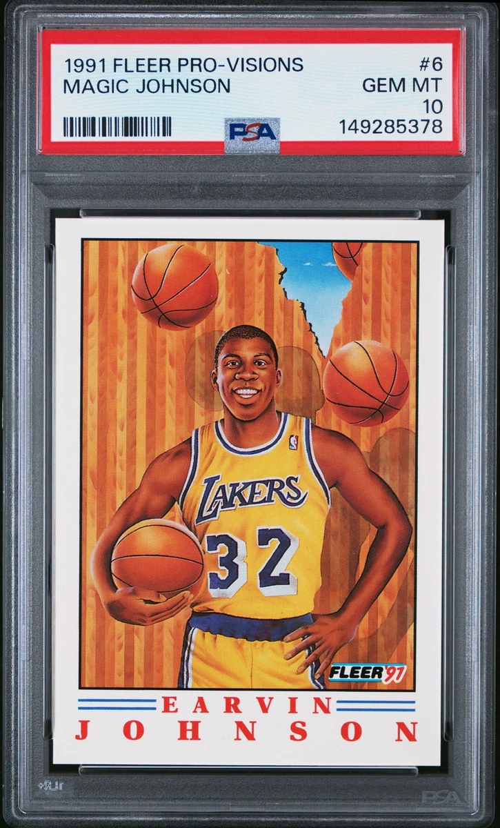 Fleer Magic Johnson 10 Graded Basketball Sports Trading Cards