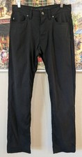 Prana Brion Pants Mens 31x32 Slim Fit Stretch Straight Nylon Hiking Blue Black