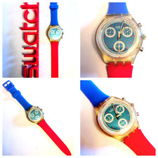 Swatch Chrono Crono Usato Vintage Orologio da polso Anni 90 Chronograph