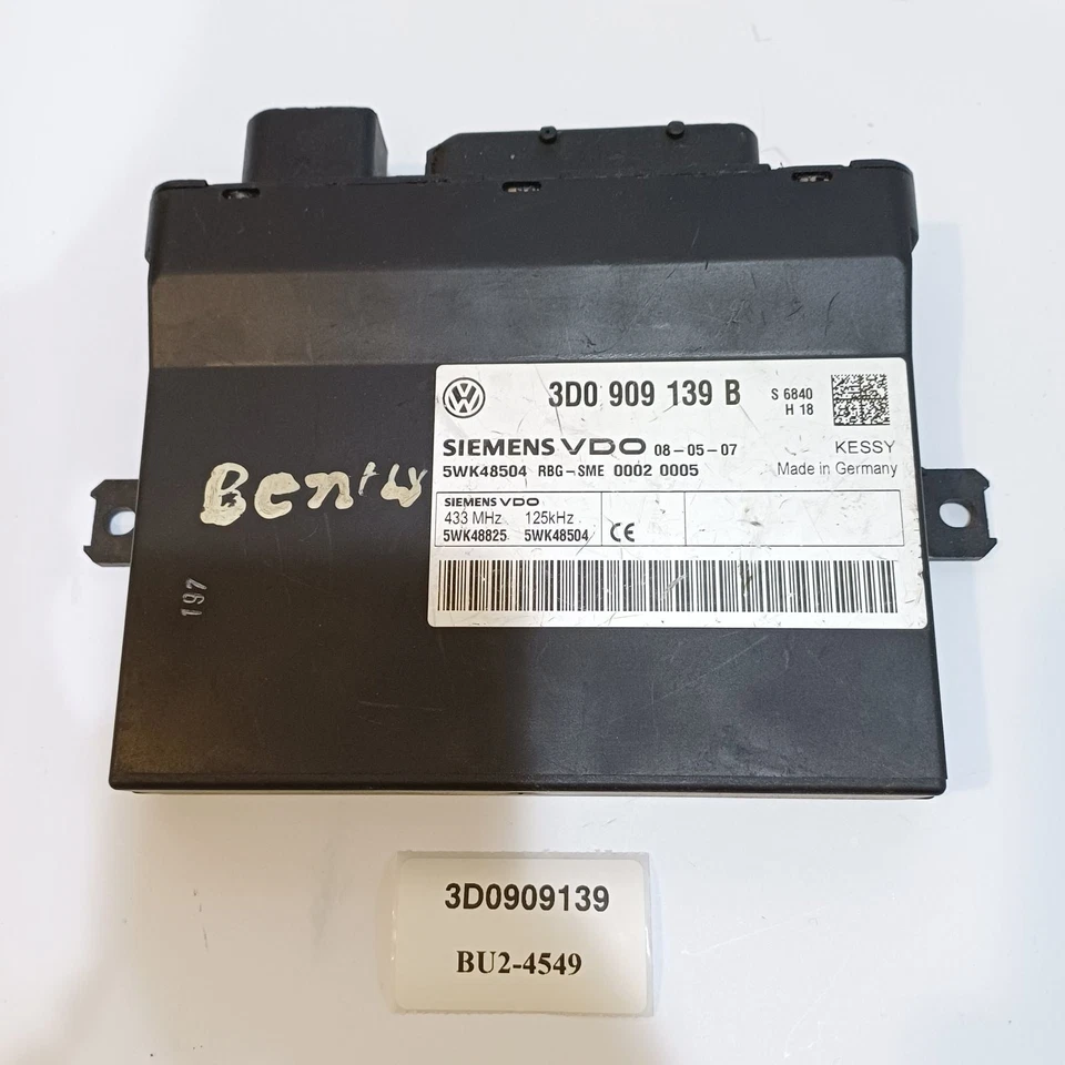 Volkswagen Phaeton Kessy 2006 unidad de control 3D0909139 Foto 2 de 4