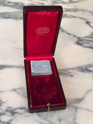 GRIECHENLAND SCHATULLE + BAND FÜR MEDAILLE DES RETTERORDENS GOLDSCHMIED LEMAITRE