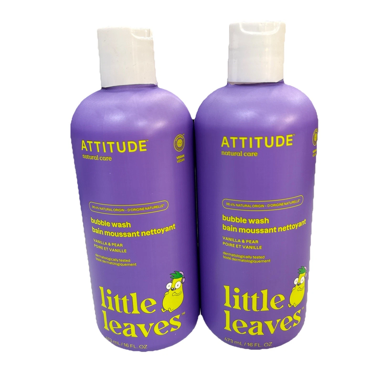 ATTITUDE Bubble Wash & Shampoo For Kids Scent Vanilla & Pear 2 Pack (16 FL Oz)
Opens in a new window