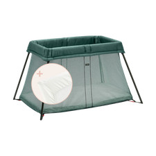  Color: Dark Green BabyBjorn-Travel Crib  Organic Sheet Bundle 6125