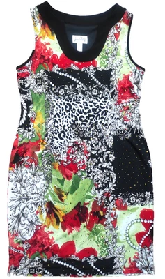Joseph Ribkoff Kleid Floral Animal Print Verziert Gr.US16 UK18 FR46 Canada Se... - Bild 1 von 4