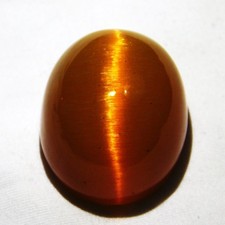 Natural 125.10 CT Chrysobery Beautiful Cabochon Cut Orange Cats Eye Gemstone