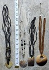 JEWELRY LOT VTG -MOD BEADED NECKLACES SHELL  MOP PENDANTS GLASS BEADS BEACH BOHO — photo 3
