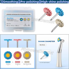 Kit 6pz/scatola lucidatura composita ceramica zirconi porcellana dentale gomma diamante