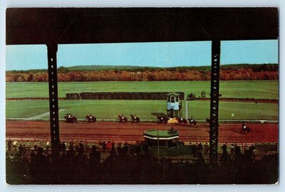 1960 Salem New Hampshire Postcard Rockingham Park Pioneer Race Track White Mount