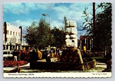 Vintage Downtown Anchorage Alaska City Hall Postcard by Frank Whaley