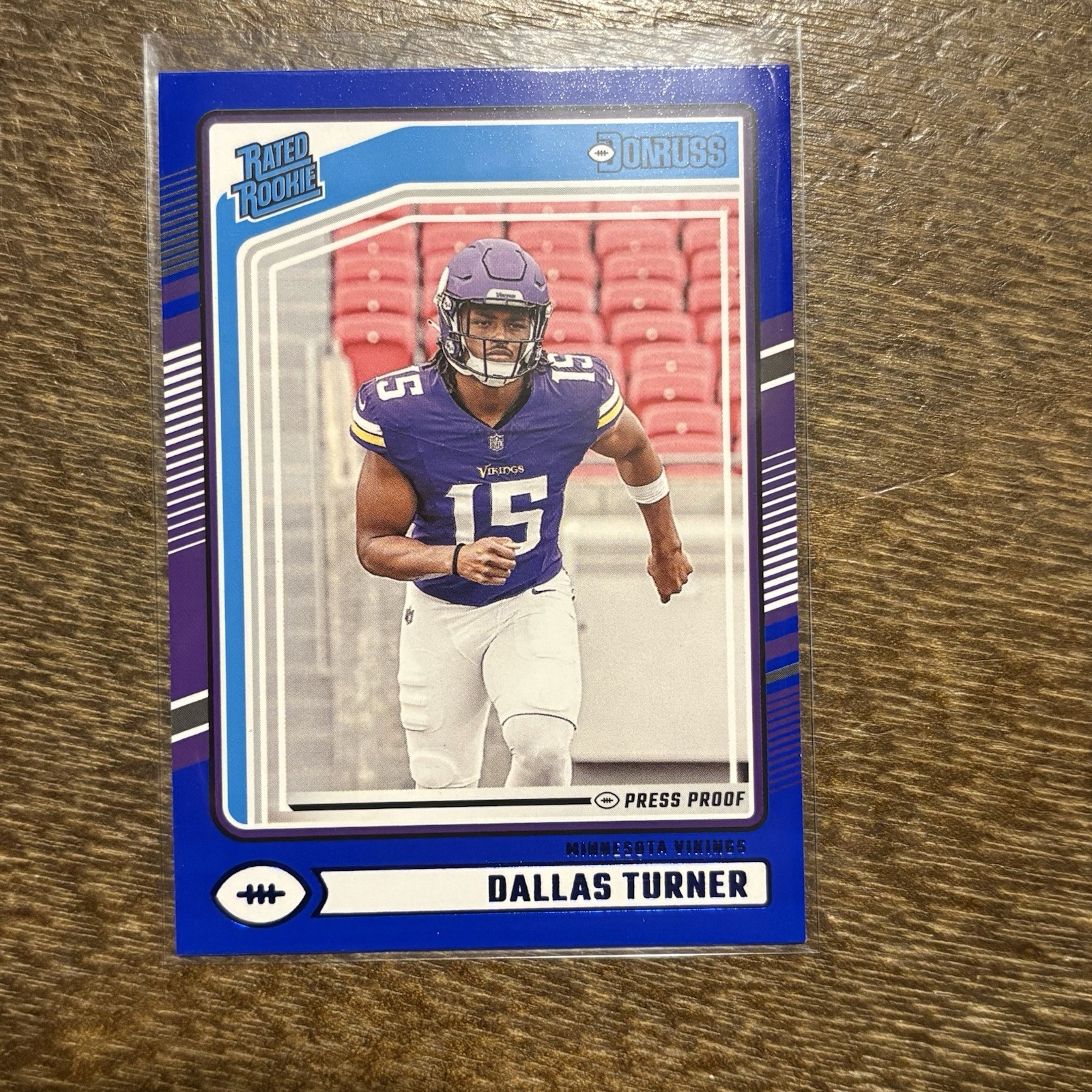 2024 Panini Donruss - DALLAS TURNER #331 - Press Proof Blue Rookie RC Vikings