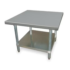 Zoro Select 2Kre3 Fixed Work Table, Ss, 24" W, 24" D,  2Kre3
