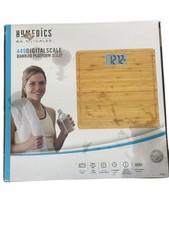 HoMedics SC-449 Digital Bathroom Scale Bamboo Platform Open Box New
