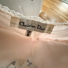 Christian Dior Nightgown House Dress Nightie Lingerie Blush/Pink Ivory Lace