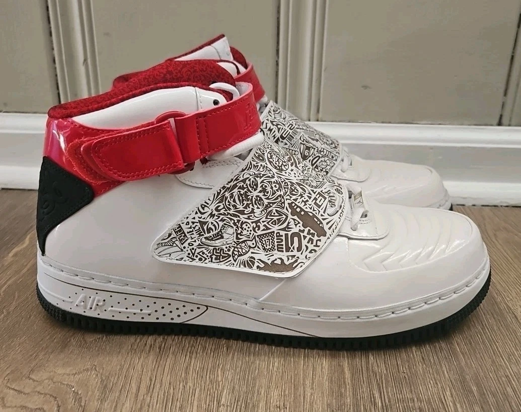 Nike Air Jordan Fusion 20 AJF White Varsity Red Men’s Size 8 331823-101 2008 AIR JORDAN FUSION 20 AJF 2008 WHITE/BLACK-VARSITY RED 331823  main image 2