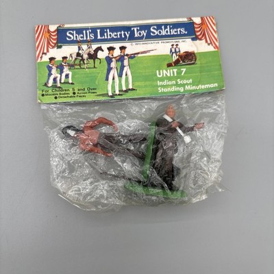 Unit 7 Shell's Liberty Toy Soldiers 1972 NEW Indian Scout Standing Minuteman