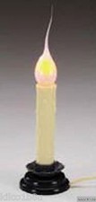5" Ivory  Green Drip Style Country Candle Lamp silicone flicker bulb Any room