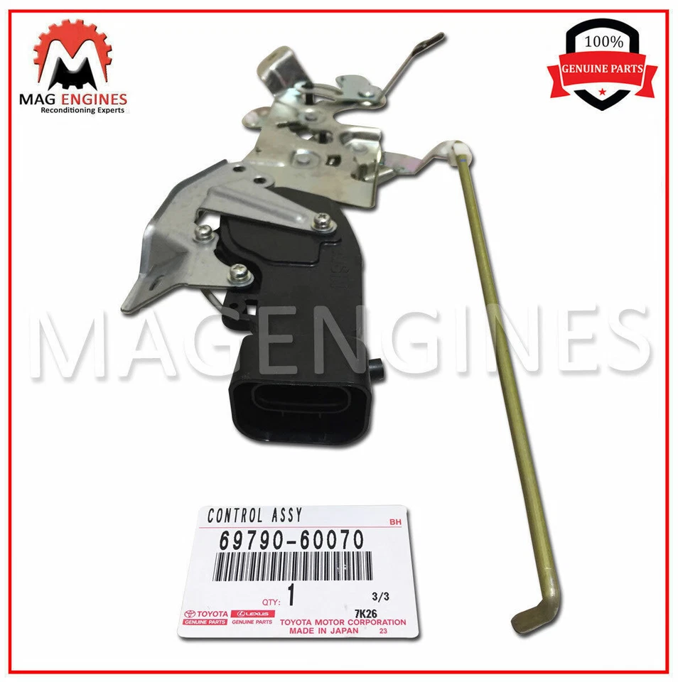 69790-60070 GENUINO OEM CONJUNTO DE CONTROL DE CERRADURA DE PUERTA TRASERA PARA LAND CRUISER LEXUS LX470 Foto 4 de 4