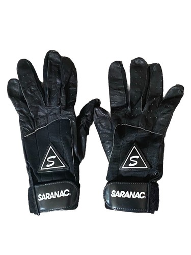 Vintage Saranac Handschuhe Herren klein Fallschirmspringen Schlag Sporthandschuhe Lammfell - Bild 1 von 16