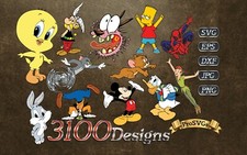CARTOON DESIGNS, SVG, EPS, PNG, 3200 DESIGNS KONVOLUT, CRICUT VECTOR FILES
