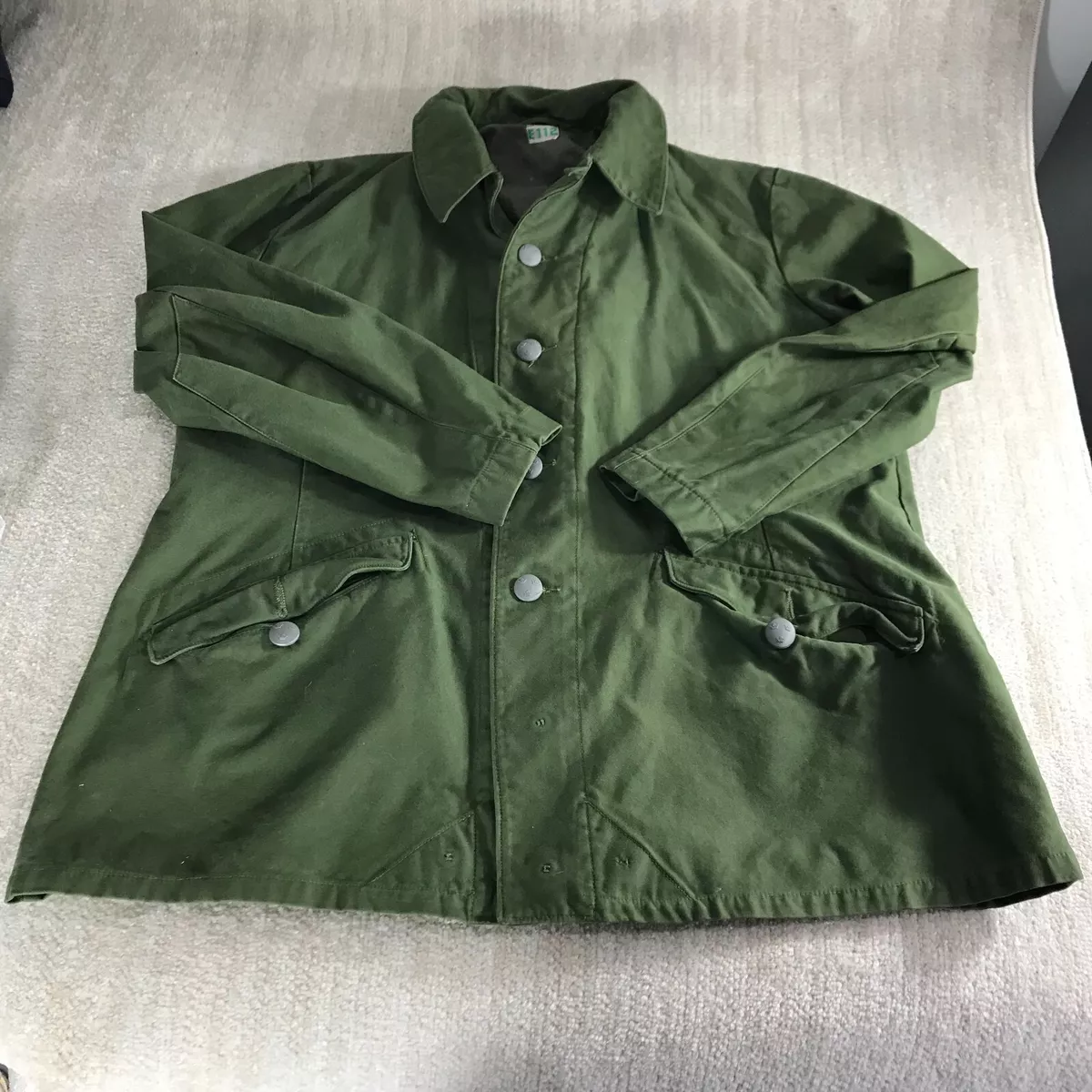 Vintage Jacket Thrift 60 Swedish Military Product M-59 Field Jacket E112