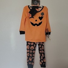 Trick Or Treat Sleep Hallowen Pajama Set With Socks 24 Mo Black Orange Pumpkin