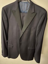 Hickey Freeman 42L Navy Worsted Wool Tuxedo - Like New