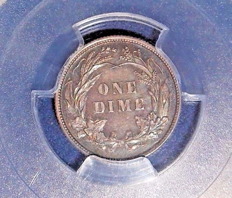 1892 10C (Proof) Barber Dime PCGS PR64  ~REAL NICE COLOR PROOF~ - Image 3 of 4
