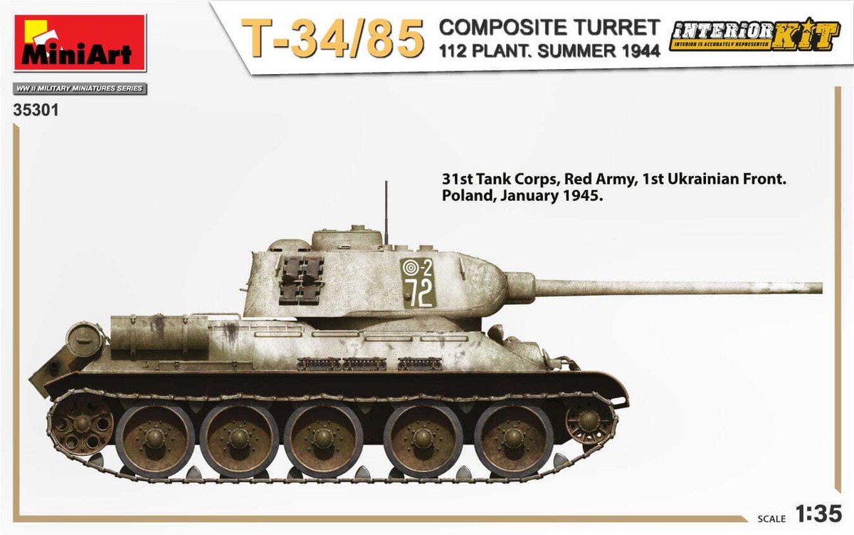 MINIART 35301 1:35 T-34/85 Composite turret. 112 Plant