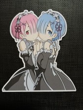 Rem & Ram from Re:Zero Glossy Sticker Anime Waterproof!