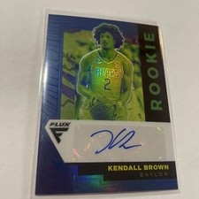 22/23 Panini Chronicles Draft Kendall Brown Blue Mosaic Flux  Auto RC #d 46/49