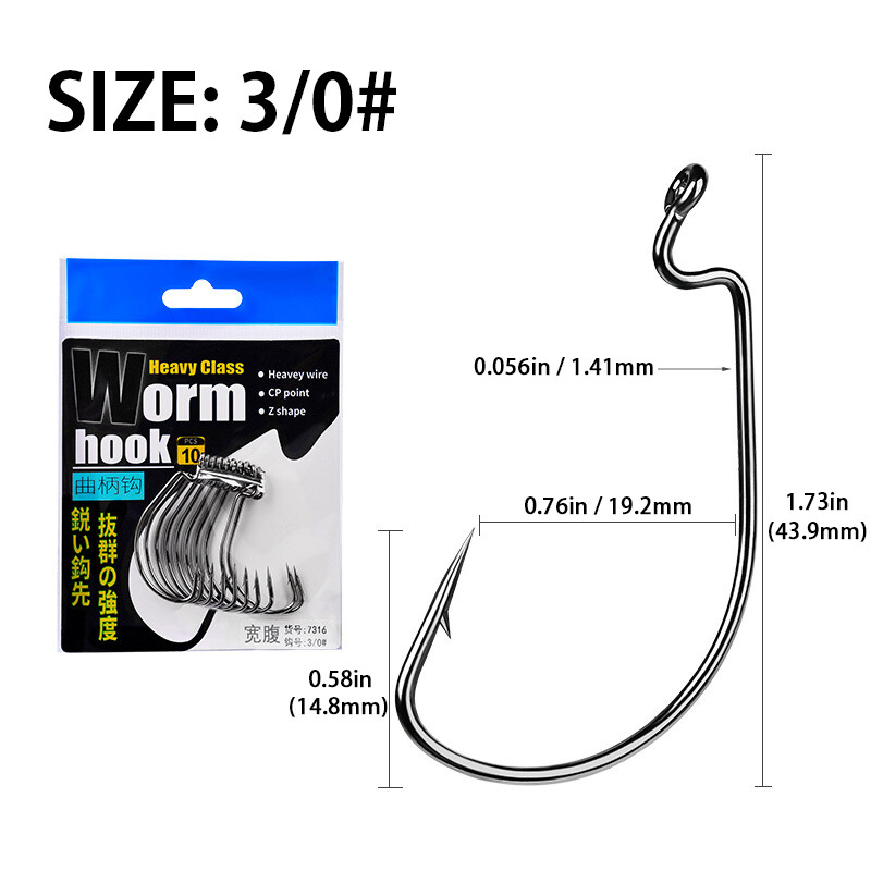 Senko Worm Hook Size Weight Size For Texas Rig Bass Hooks For