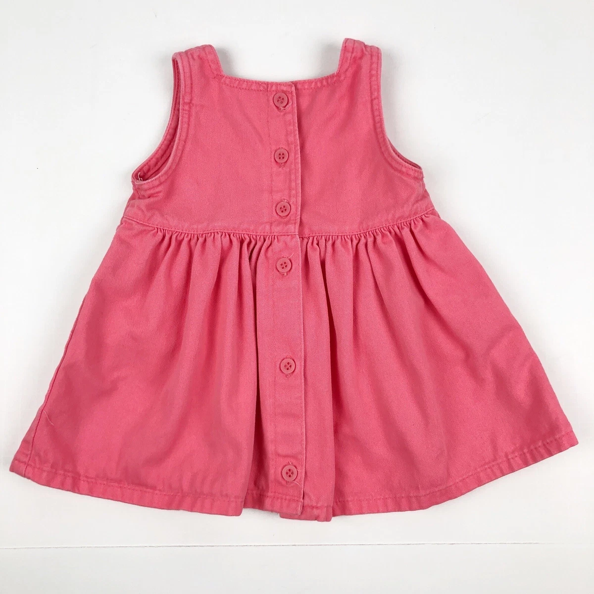 Baby pink top denim dress