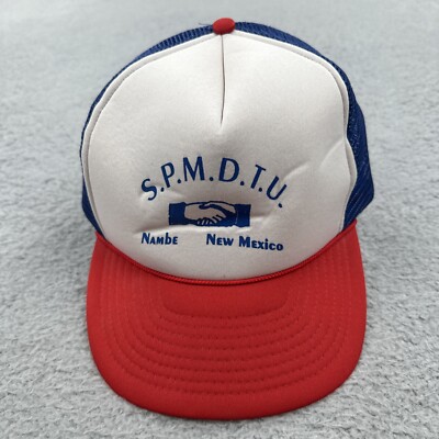 Vintage San Sun Mesh Too Trucker Hat S.P.M.D.T.U. Nambe New Mexico