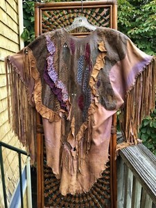 purple fringe jacket