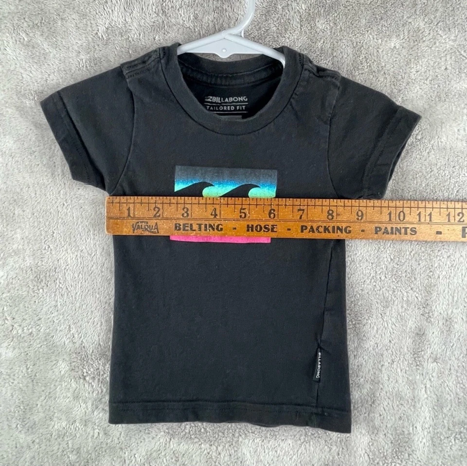 Camiseta Billabong Infantil Niño Pequeño Gráfico Logo Negra Talla 6M Foto 3 de 4