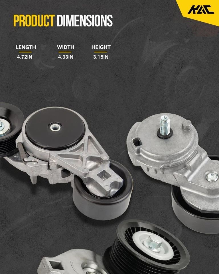 Tensor de correa con polea para Cadillac CTS 2004-2005 5,7 L Chevrolet SS 2014-2017 Foto 2 de 4