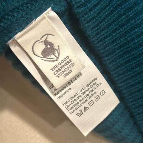 J. Crew Cashmere Puff Sleeve Knit Sweater Teal Small - Picture 7 of 8
