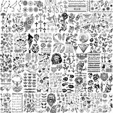 Tiny Temporary Tattoo Hands Face Stickers for Arm Neck Shoulder Hands Clavicle