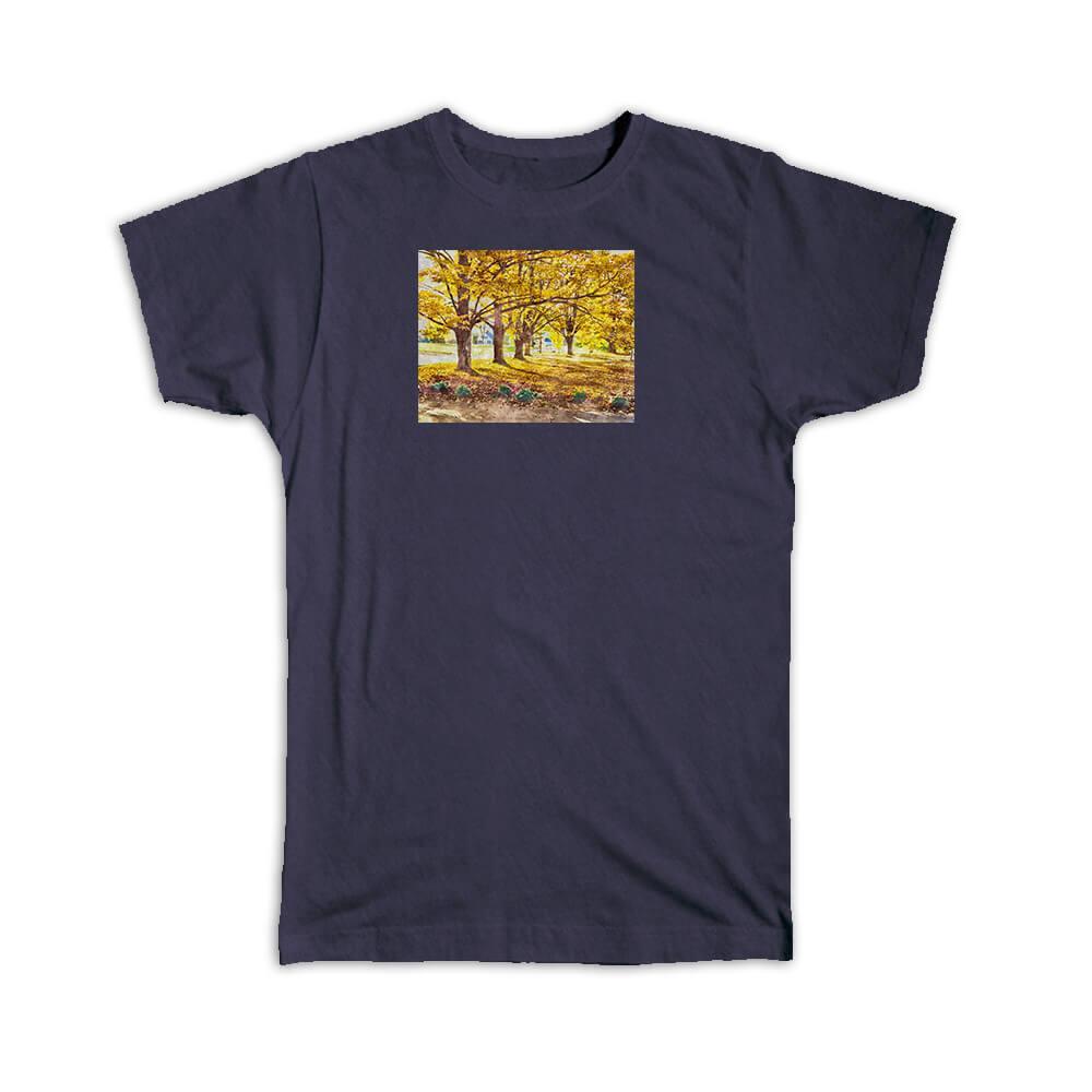 Gift T-Shirt : Watercolor Scenary Autumn Trees